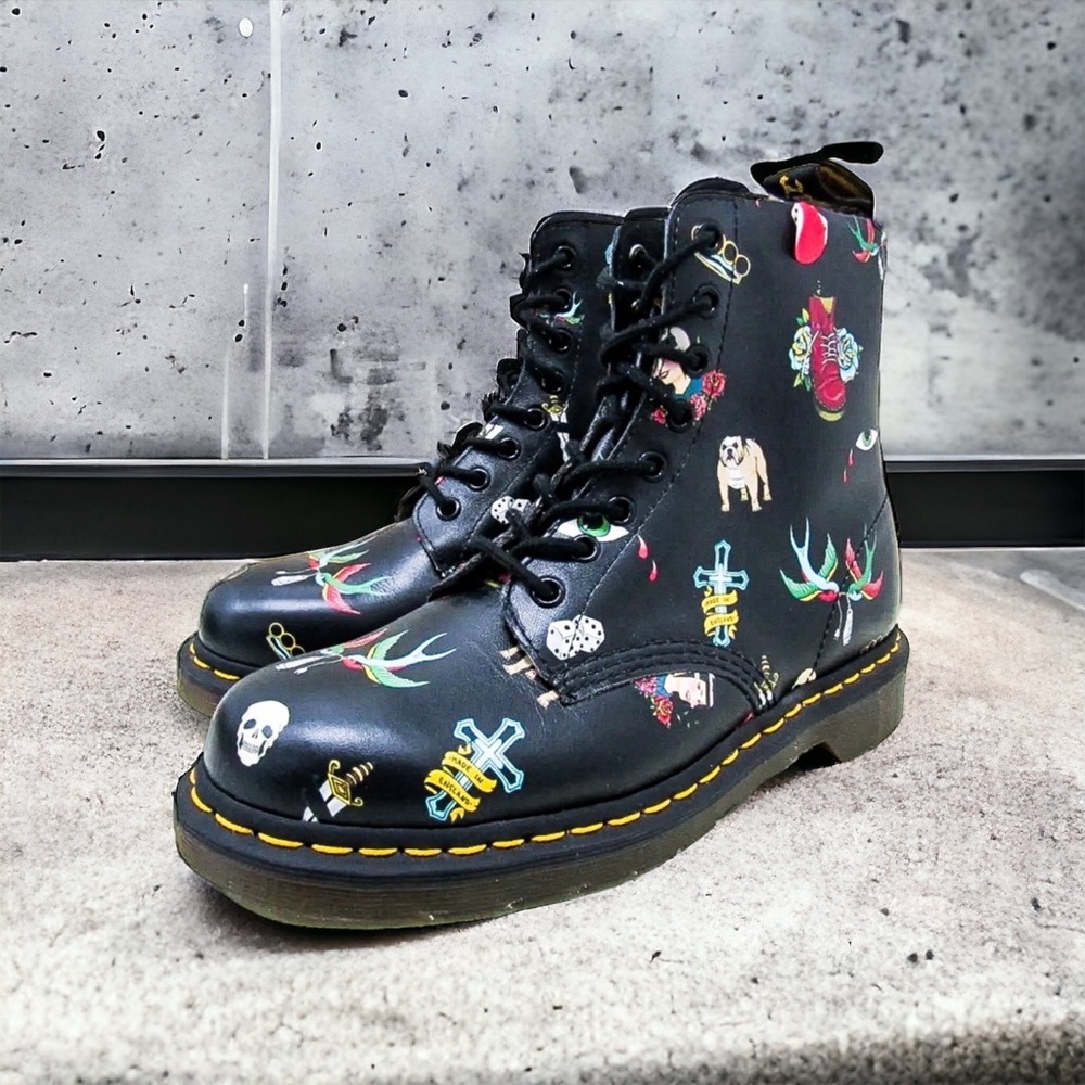 Rare Dr. Martens Pascal Tattoo Boots